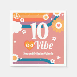 レトロヴィーベ10誕生日 スタンダードカクテルナプキン