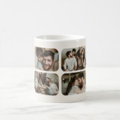レトロヴィー最高のパパEver' 4 Photo Collage コーヒーマグカップ (中央)