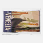 レトロヴェネツィアヴェネツィアイタリア旅行ポスター キッチンタオル (横)