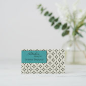 レトロー無線ビジネスカード、ターコイズ 名刺 (スタンド正面)