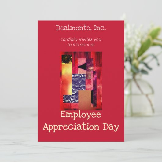 レトロ丁合い 招待状 (スタンド正面)