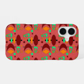 レトロ三日月トーテム形状 iPhone 16ケース (裏面横)