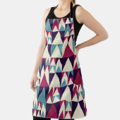 レトロ三角形の幾何学的シームレスパターン エプロン (インサイチュ)