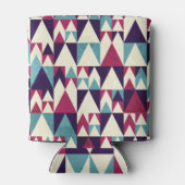 レトロ三角形の幾何学的シームレスパターン 缶クーラー (裏面)