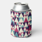 レトロ三角形の幾何学的シームレスパターン 缶クーラー (缶裏面)