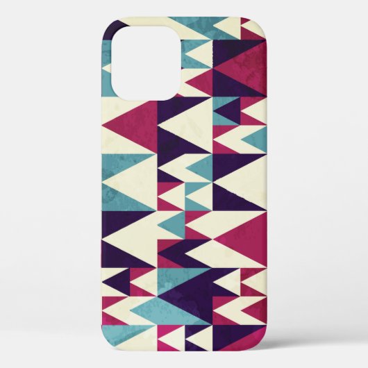 レトロ三角形の幾何学的シームレスパターン Case-Mate iPhoneケース (裏面)