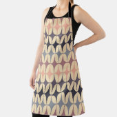 レトロ三角形抽象芸術幾何学的パターン エプロン (インサイチュ)