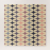 レトロ三角形抽象芸術幾何学的パターン ジグソーパズル (横)