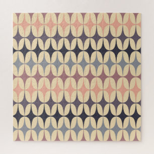 レトロ三角形抽象芸術幾何学的パターン ジグソーパズル