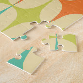 レトロ三角形：ジオメトリパターンのスローバック ジグソーパズル (側面)