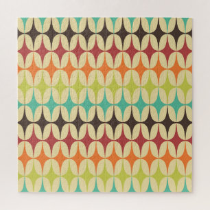 レトロ三角形：ジオメトリパターンのスローバック ジグソーパズル