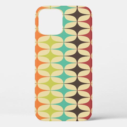 レトロ三角形:ジオメトリパターンのスローバック Case-Mate iPhoneケース (裏面)