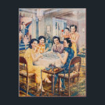 レトロ上海広告麻雀ゲーム ポストカード<br><div class="desc">これは20世紀初頭中国のの美しいヴィンテージ広告だ！これらの絵画や写真は1920年代から1930年代にかけて上海で主に制作され、東西のデザインが融合し、しばしば女性と上海美しいの緊張モダン（時には狂気）を表してい伝統的た。この興味深いイラストレーションは、子どもたちと麻雀ゲームに参加する美しい若い母親たちのグループを特徴と遊す。ポストカードの裏には、ヴィンテージアート中国のデコ縁どラと赤いランタン(vecteezy.comの要素で設計)が入っている。</div>