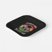 レトロ上級クラス2025 Sloth Capの卒業 ペーパープレート (傾斜あり)