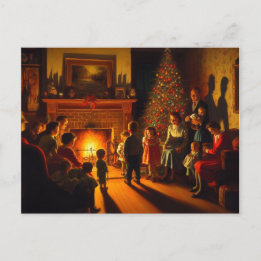 レトロ不気味なクリスマスホラー ポストカード