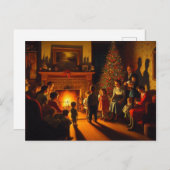 レトロ不気味なクリスマスホラー ポストカード (正面/裏面)