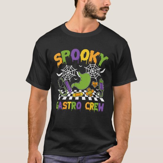 レトロ不気味ガストロクルー消化器ナースハ Tシャツ (正面)