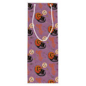 レトロ不気味キットンカボチャムーンズオンパープル ワインギフトバッグ (裏面)