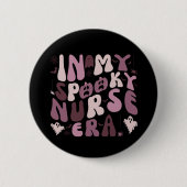 レトロ不気味ナース 缶バッジ (正面)