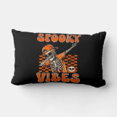 レトロ不気味ビベスダビングスケルトンハロウィーン ランバークッション (裏面)