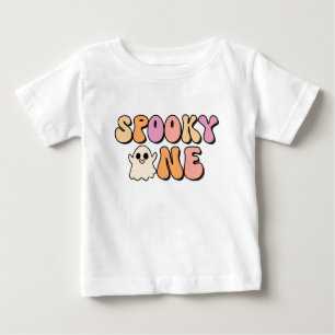 レトロ不気味ワン誕生日 ベビーTシャツ