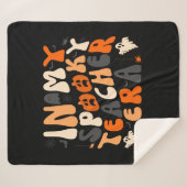 レトロ不気味先生エラハロウィーン シェルパブランケット (正面(横))