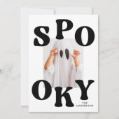 レトロ不気味白黒フォトハロウィーン シーズンカード (正面)