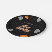 レトロ不気味第2回ハロウィーン誕生日パーティー ペーパープレート (アングル)