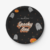 レトロ不気味1stハロウィーン誕生日パーティー ペーパープレート (正面)
