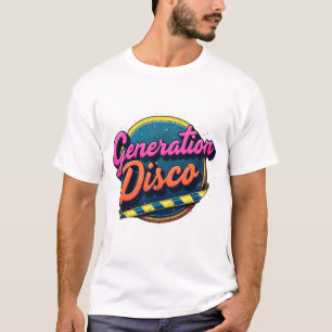 レトロ世代ディスコTシャツ - ユニセックスディスコTee Tシャツ