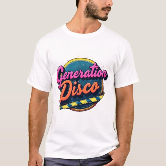 レトロ世代ディスコTシャツ - ユニセックスディスコTee Tシャツ (正面)