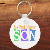 レトロ世界一の息子 キーホルダー (正面)