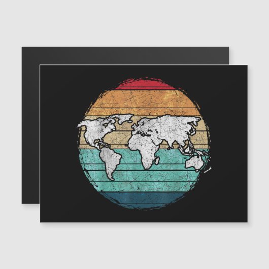 レトロ世界地図 (正面/裏面)