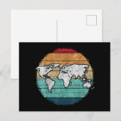 レトロ世界地図 シーズンポストカード (正面/裏面)