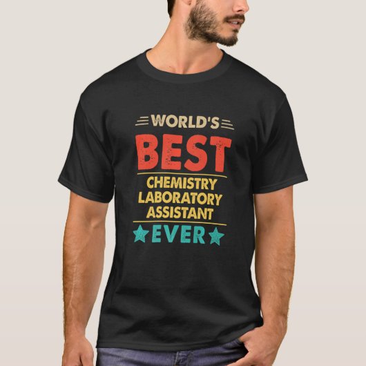 レトロ世界最高の化学研究助手 Tシャツ (正面)