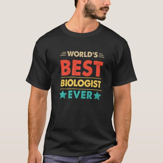 レトロ世界最高の生物学者 Tシャツ (正面)
