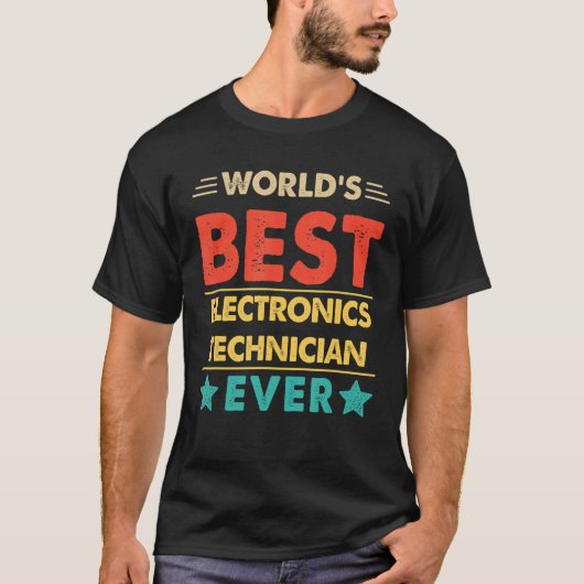 レトロ世界最高の電子技術者 Tシャツ (正面)