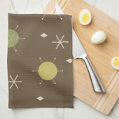 レトロ中モダンスターバスト空数々の色 キッチンタオル (四つ折り)