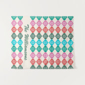 レトロ中モダン原子パタカラフルーン タペストリー (正面(横))