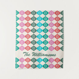 レトロ中モダン原子パタカラフルーン タペストリー