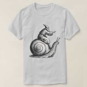 レトロ中世のカタツムリ乗り子, ヴィンテージ90年代ルネサンス Tシャツ