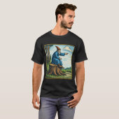 レトロ中世スネイルライダーファンタジーTシャツ Tシャツ (正面フル)