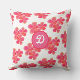 レトロ中世紀モダンの可愛い花柄 クッション