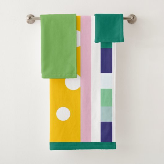 レトロ中世紀モダン美術ポップ・アートのインスパイア バスタオルセット (インサイチュ)