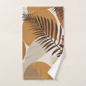 レトロ中世紀秋モダンフローラヤシ バスタオルセット (ハンドタオル)