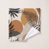 レトロ中世紀秋モダンフローラヤシ バスタオルセット (ウォッシュタオル)