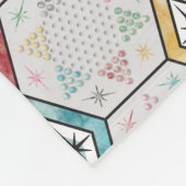 レトロ中国のチェッカー フリースブランケット (角)