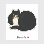 レトロ中国の清朝黒満州猫 シール (シート)