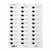 レトロ中国の清朝黒満州猫 ラベル (フルシート)