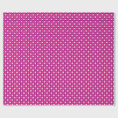 レトロ丸ドット、マゼンタ、ピンク、紫 ラッピングペーパー (フラット)